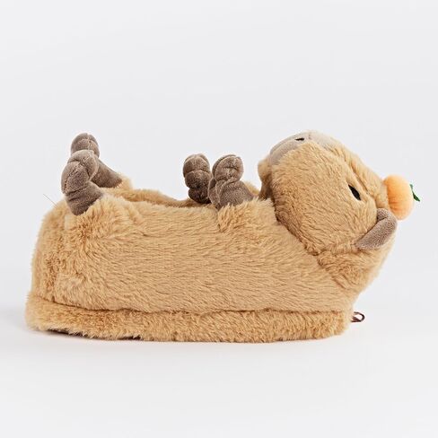 ooohyeah Women’s Funny Fuzzy Animal Slippers, Cute Capybara Cozy Non-Slip House Slippers for Women, Mabel, Size 9-10 in Kuwait
