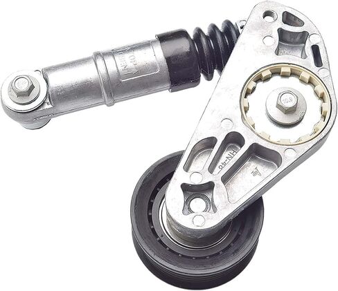 Belt Tensioner Assembly with Pulley Compatible with Land Rover LR2 2013-2015, Discovery Sport 2015-2017, Range Rover Evoque 2012-2017 | Replace# LR034128, LR028880 in Saudi Arabia