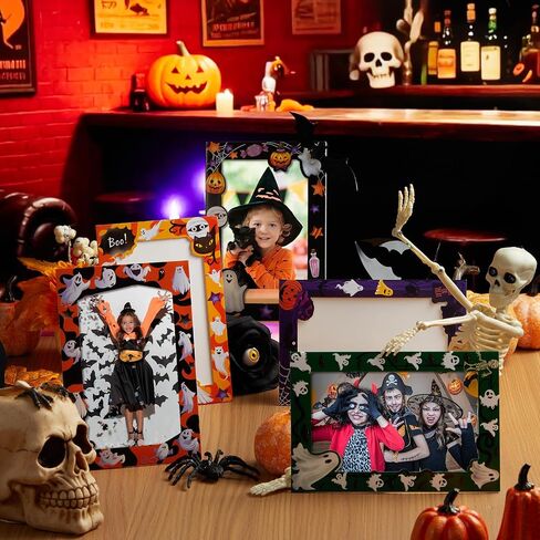 AmazingSpark 50 Pack Father's Day Picture Frame 4x6, Paper Photo Frames for Dad, Father's Day Photo Ornament Keepsake Gift, Assorted Gentleman Style Party Decorations for Family Classroom in Saudi Arabia