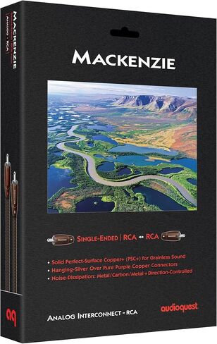 AudioQuest 0.5 متر كابل صوت Mackenzie RCA 0.5 متر أسود - كابلات الصوت (RCA، RCA، 0.5 متر، أسود) in Saudi Arabia