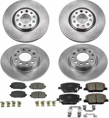 Power Stop KOE7598 Autospecialty Front and Rear Replacement Brake Kit-OE Brake Rotors & Ceramic Brake Pads For Jeep Compass 2017-2022 [Model Specific] in Saudi Arabia