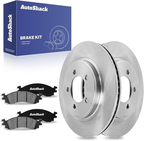 AutoShack Front Brake Rotors Ceramic Brake Pads | Replacement for 2006-2010 Ford Explorer 2007-2010 Explorer Sport Trac 2006-2010 Mercury Mountaineer 4.0L 4.6L V6 V8 4WD AWD RWD | 6-PC Brake Kit in Saudi Arabia