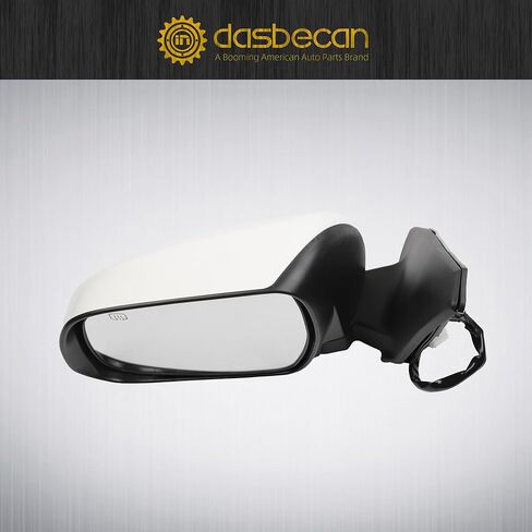 Dasbecan Right Passenger Side Mirror Compatible with 2010-2013 Toyota 4runner with Power Heated Glass, Manual Folding, Turn Signal, Puddle Light, Gloss White Cover Replace# TO1321263(9 Pins) in Saudi Arabia