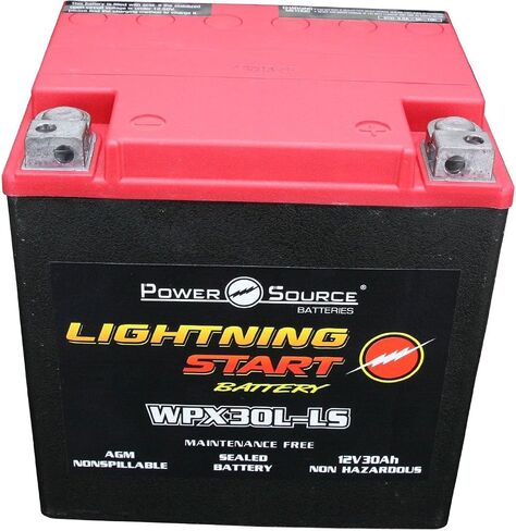 Power Source 01-366P Lightning Start Red/Black 30Ah Battery in Saudi Arabia