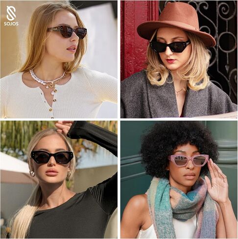 SOJOS Retro Trendy Polarized Sunglasses For Women Narrow Cat Eye Womens Shades SJ2346 in Saudi Arabia