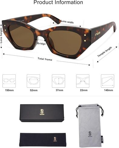 SOJOS Retro Trendy Polarized Sunglasses For Women Narrow Cat Eye Womens Shades SJ2346 in Saudi Arabia