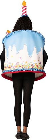 Rasta Imposta Adult Unisex Costume, Happy Birthday Confetti Cake with Candles, Adult One Size in Saudi Arabia