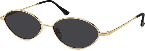 Retro Oval Sunglasses for Women Polarized UV Protection Trendy Vintage Small Sun Glasses Metal Frame in Saudi Arabia