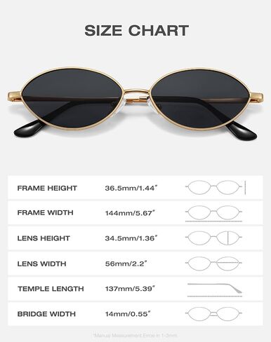 Retro Oval Sunglasses for Women Polarized UV Protection Trendy Vintage Small Sun Glasses Metal Frame in Saudi Arabia