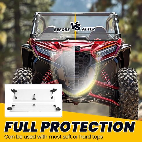 HECASA 2-IN-1 Front Flip Windshield Compatible with 2019+ Honda Talon 1000X / 1000R 2020+ Honda Talon 1000X-4 Clear Windscreen in Saudi Arabia