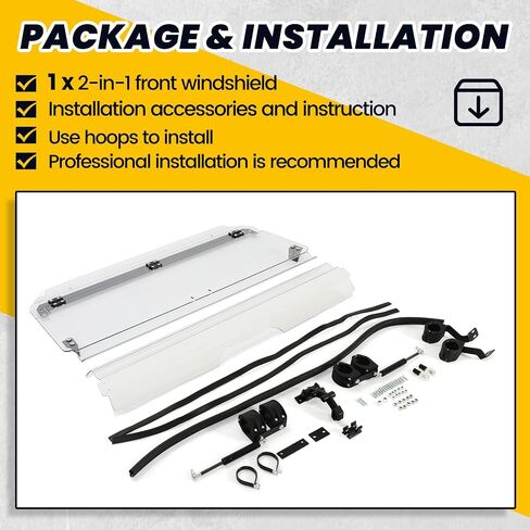 HECASA 2-IN-1 Front Flip Windshield Compatible with 2019+ Honda Talon 1000X / 1000R 2020+ Honda Talon 1000X-4 Clear Windscreen in Saudi Arabia