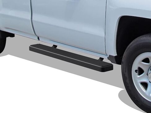 APS Premium 6in Black Stainless Steel Running Boards Compatible with Silverado Sierra Regular Cab 07-18 in Saudi Arabia