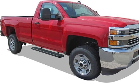 APS Premium 6in Black Stainless Steel Running Boards Compatible with Silverado Sierra Regular Cab 07-18 in Saudi Arabia