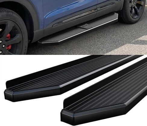 لوحة تشغيل HD Ridez ذات الطراز المسطح مقاس 6 بوصات باللون الأسود متوافقة مع Ford Explorer 2020-2025 Sport Utility 4 أبواب (خطوات جانبية وقضبان جانبية) in Saudi Arabia