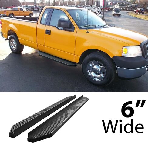 لوحة الجري HD Ridez مقاس 6 بوصات باللون الأسود متوافقة مع Ford F150 2004-2008 الكابينة العادية (باستثناء 04 Heritage) (قضبان جانبية لخطوات جانبية من Nerf) in Saudi Arabia