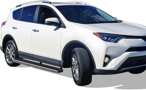قضبان جانبية للوحة الجري HD Ridez مقاس 6 بوصات باللون الفضي متوافقة مع Toyota Rav4 2016-2018 (باستثناء حواف المغامرة 2018) (قضبان جانبية لخطوات جانبية من Nerf Bar) in Saudi Arabia