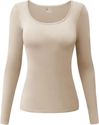 EUYZOU Long Sleeve Shapewear for Women Tummy Control Tops Square Neck Thermal Shirts Body Shaper Compression Top in Saudi Arabia
