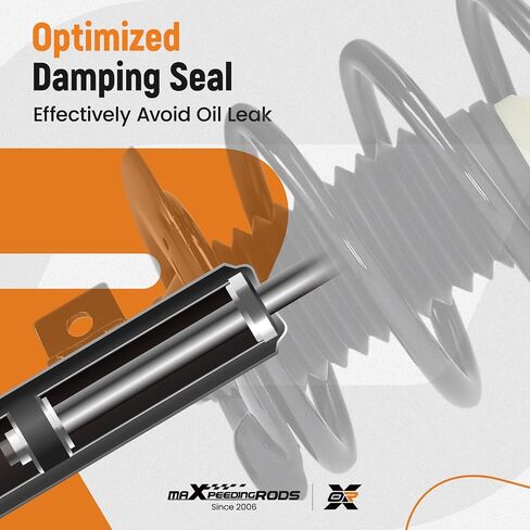 الدعامات الأمامية maxpeedingrods لنيسان سنترا 2007-2012، 172379 172378 ممتص الصدمات دعامات كاملة مع مجموعة زنبركية ملفوفة 1331648L 1331648R 2 قطعة in Saudi Arabia