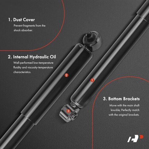 A-Premium Rear Suspension Shock Absorber Compatible with Ram ProMaster City 2015-2022, 2-PC Set in Saudi Arabia