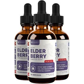 ريجوفيكا هيلث أكتيف إلدربيري - مستخلص إلدربيري المتقدم - توصيل سائل لامتصاص أفضل - نباتي خالي من السكر وغير معدل وراثيًا، حجم قيمة 4 أونصة in Kuwait