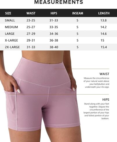 Biker Yoga Shorts with Pockets for Women,High Waisted Athletic Running Workout Gym Shorts Tummy Control 5" in Saudi Arabia