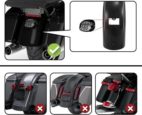 TCT-MOTORPARTS Vivid Black Rear Fender Fit For Harley Road Street Glide 09-23 CVO Limited 16-22 Road King Special FLHRXS 2017-2025 in Saudi Arabia