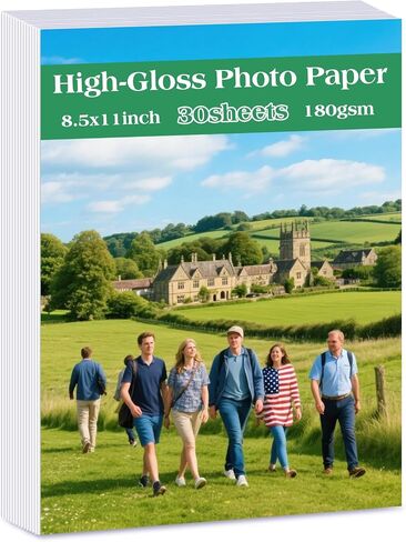 Lokunn 110 Sheets Photo Paper Glossy, Photo Paper 3.5 * 5, 4x6, 5x7, 8.5x11 inch, Suitable for Dye Inkjet Printers. Convenient for Home Use. Can Print Photos, Advertising Covers, Recipe Cards in Kuwait