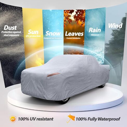 Autotech Park Waterproof All Weather Car Cover Compatible with 2020-2025 Jeep Gladiator, Heavy Duty Outdoor/Indoor Protection, Max Protection from Sun Rain Wind & Snow in Saudi Arabia