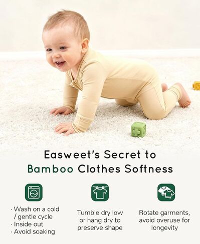 Footless Pajamas Baby Boy Girls, Viscose from Bamboo Baby Pajamas, Two Way Zipper Sleepers, Newborn Pjs in Kuwait