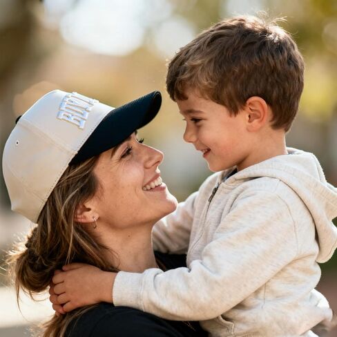 قبعة Boy Mama - قبعة أمي مطرزة ثلاثية الأبعاد قبعات بيسبول قطنية قابلة للتعديل للنساء in Kuwait