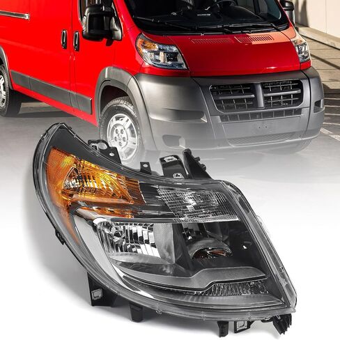 مجموعة مصابيح أمامية 6 دبابيس لـ Ram ProMaster 1500 2500 3500 Cargo Van 2014-2022 كشافات هالوجين مع DRL جانب الركاب الأيمن RH 68154588AK CH2503291 in Kuwait