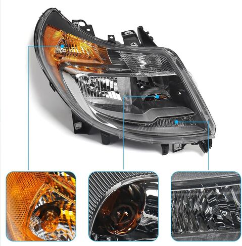 مجموعة مصابيح أمامية 6 دبابيس لـ Ram ProMaster 1500 2500 3500 Cargo Van 2014-2022 كشافات هالوجين مع DRL جانب الركاب الأيمن RH 68154588AK CH2503291 in Kuwait