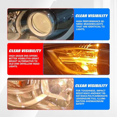 Headlight Assembly Compatible with 2017 2018 Hyundai Elantra w/Bulbs Halogen Headlamp(Left and Right Side) in Kuwait