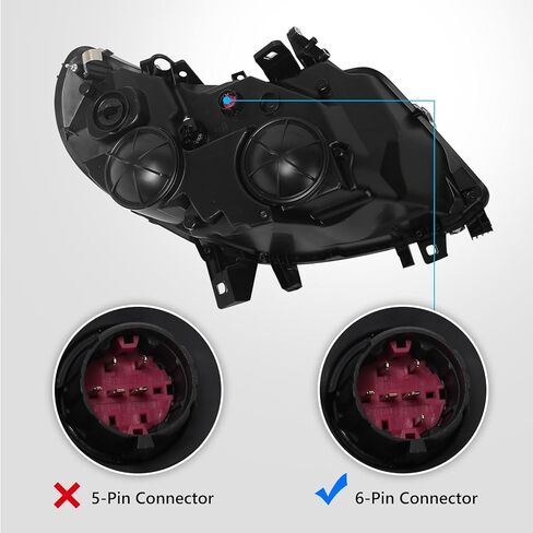 6 Pins Headlight Assembly for Ram ProMaster 1500 2500 3500 Cargo Van 2014-2022 Halogen Headlamp with DRL Right Passenger Side RH 68154588AK CH2503291 in Kuwait