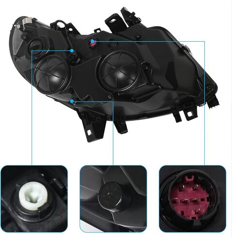 6 Pins Headlight Assembly for Ram ProMaster 1500 2500 3500 Cargo Van 2014-2022 Halogen Headlamp with DRL Right Passenger Side RH 68154588AK CH2503291 in Kuwait