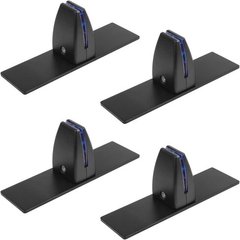 4 Pack T Shaped Office Desk Partition Clamp, Sneeze Guard Bracket Support, Aluminum in Kuwait