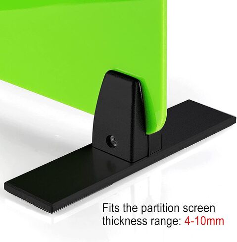 4 Pack T Shaped Office Desk Partition Clamp, Sneeze Guard Bracket Support, Aluminum in Kuwait