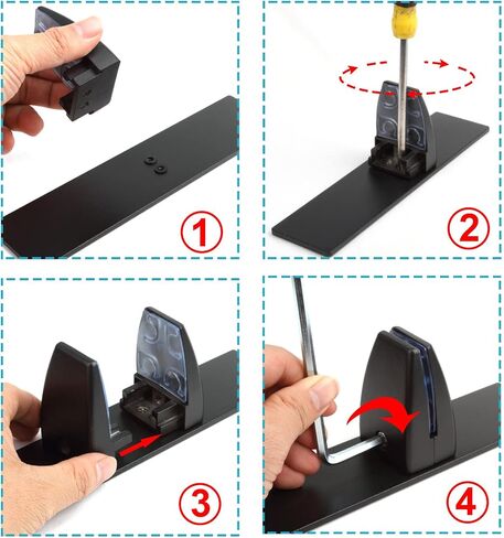 4 Pack T Shaped Office Desk Partition Clamp, Sneeze Guard Bracket Support, Aluminum in Kuwait