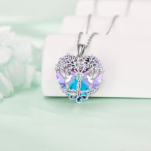 POPKIMI Hummingbird Urn Necklace for Ashes Sterling Silver Crystal Cremation Jewelry in Saudi Arabia