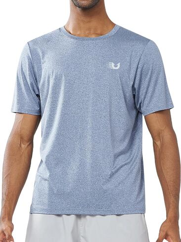 Men's T Shirts Short Sleeve Workout Running Shirts Quick Dry Athletic Gym Top in Saudi Arabia