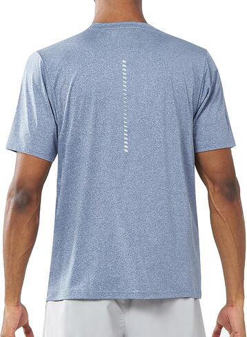 Men's T Shirts Short Sleeve Workout Running Shirts Quick Dry Athletic Gym Top in Saudi Arabia