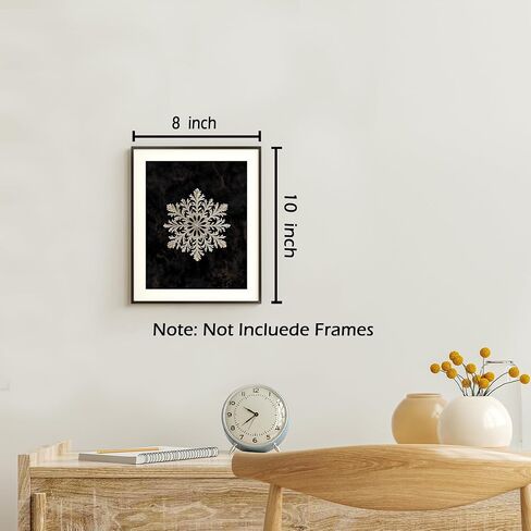 KSDUT Vintage Christmas Wall Art Decor Set of 4 - Retro Winter Snowy Artwork Poster Christmas Tree Deer Snowman Holiday Landscape Wall Decor for Home Farmhouse Bedroom Decorations - 8"x10" Unframed in Saudi Arabia