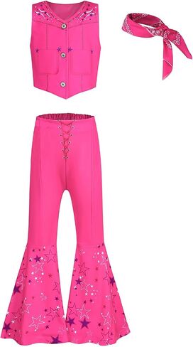 Cow Girls Costume with Accessory Halloween Carnival Apparel Role Play Party Movie Cosplay Clothing 7PCS Set in Saudi Arabia