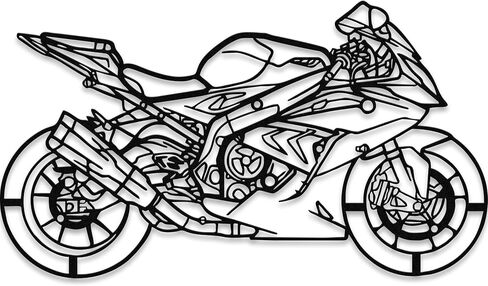 Xedatric Vintage Racing Motorcycle Metal Art Wall Decor for Garage, Home Office - Unique Birthday Gift for Men in Saudi Arabia