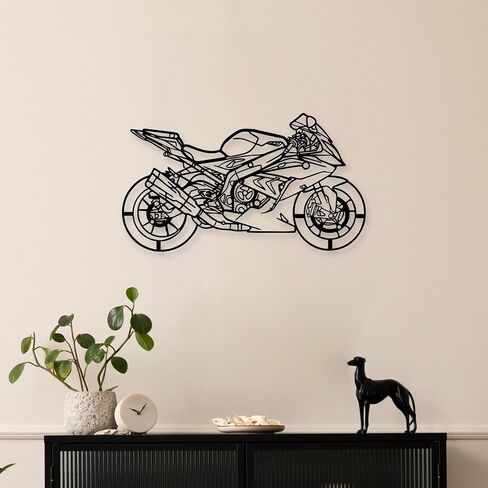 Xedatric Vintage Racing Motorcycle Metal Art Wall Decor for Garage, Home Office - Unique Birthday Gift for Men in Saudi Arabia