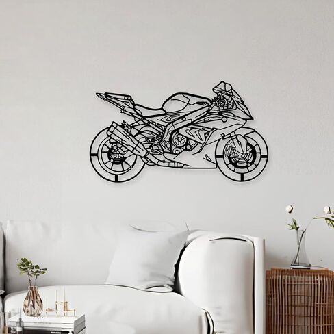 Xedatric Vintage Racing Motorcycle Metal Art Wall Decor for Garage, Home Office - Unique Birthday Gift for Men in Saudi Arabia