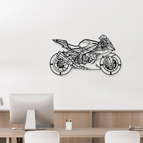Xedatric Vintage Racing Motorcycle Metal Art Wall Decor for Garage, Home Office - Unique Birthday Gift for Men in Saudi Arabia