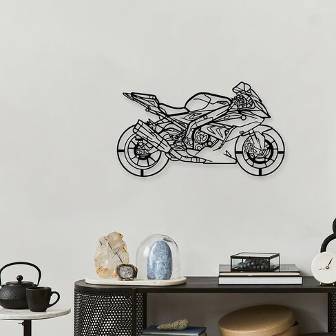 Xedatric Vintage Racing Motorcycle Metal Art Wall Decor for Garage, Home Office - Unique Birthday Gift for Men in Saudi Arabia