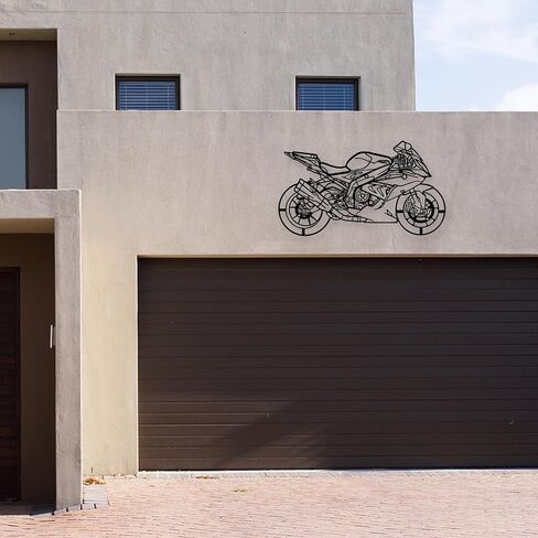 Xedatric Vintage Racing Motorcycle Metal Art Wall Decor for Garage, Home Office - Unique Birthday Gift for Men in Saudi Arabia