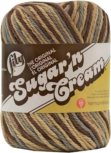 Lily Sugar 'N Cream The Original Ombre Yarn - 100% Cotton - 2 oz - Denim Blue - Machine Wash & Dry in Saudi Arabia
